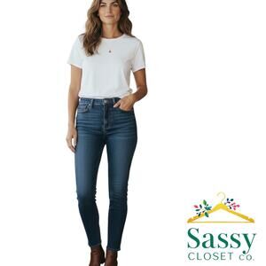 Flying Monkey Skinny Jeans Blue Stretch Denim Size 12 Style F4467 Cut 55173